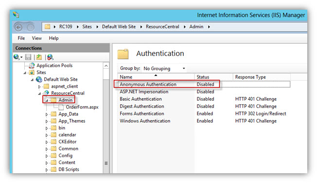 How To Configure Windows Authentication For Resource Central 40 Add 5970